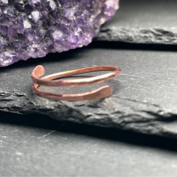 Artisan Adjustable Copper Wrap Ring - Picture 10 of 13